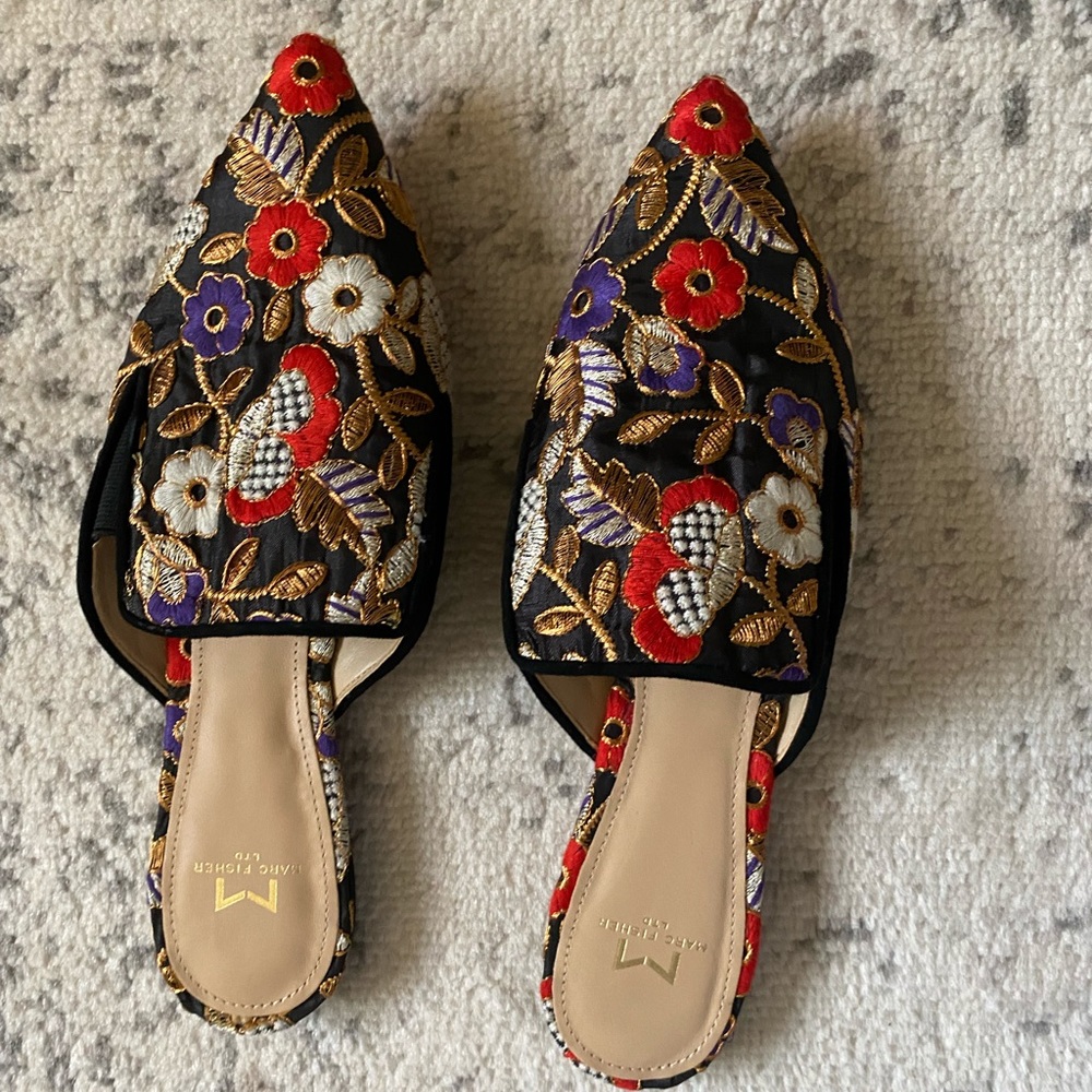 Marc Fisher LTD patterned mules
